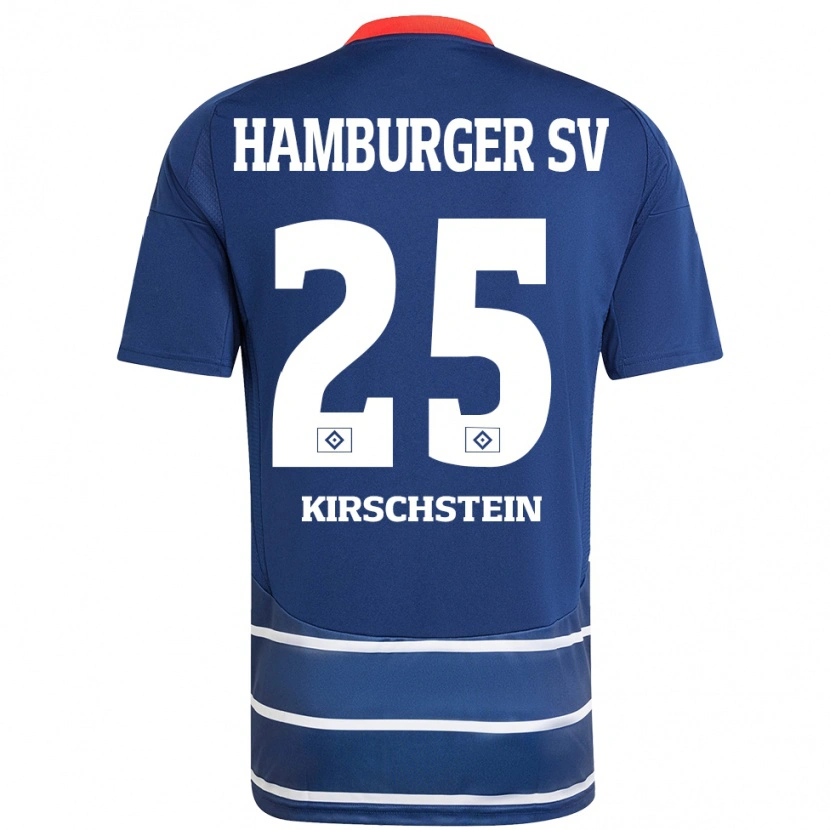 Danxen Kvinder Merle Kirschstein #25 Mørkeblå Udebane Spillertrøjer 2024/25 Trøje T-Shirt