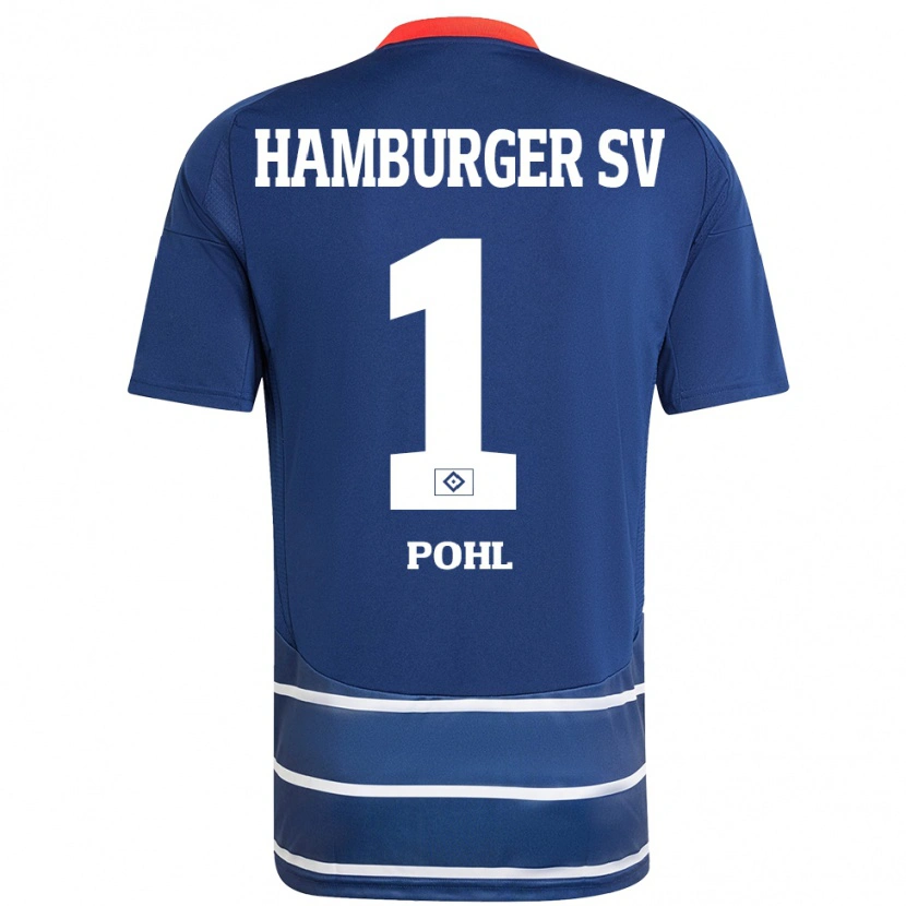 Danxen Kvinder Christina Pohl #1 Mørkeblå Udebane Spillertrøjer 2024/25 Trøje T-Shirt