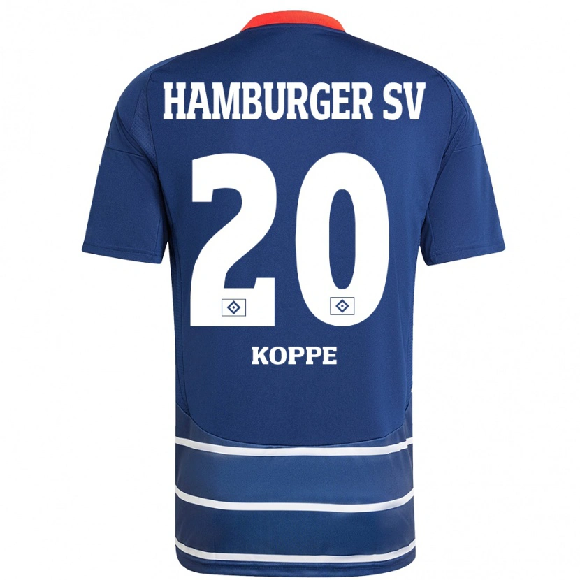 Danxen Kvinder Katharina Köppe #20 Mørkeblå Udebane Spillertrøjer 2024/25 Trøje T-Shirt
