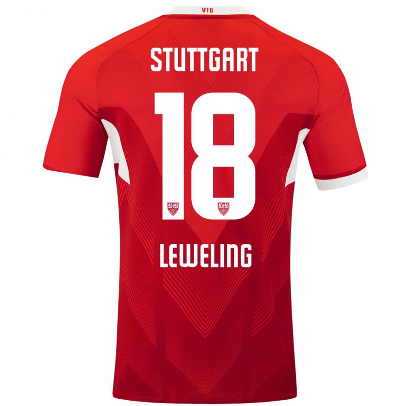 Danxen Kvinder Jamie Leweling #18 Rød Hvid Udebane Spillertrøjer 2024/25 Trøje T-Shirt