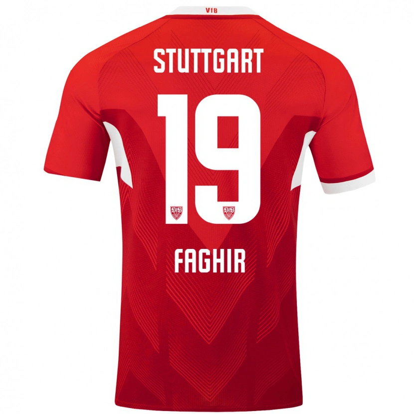 Danxen Kvinder Wahid Faghir #19 Rød Hvid Udebane Spillertrøjer 2024/25 Trøje T-Shirt