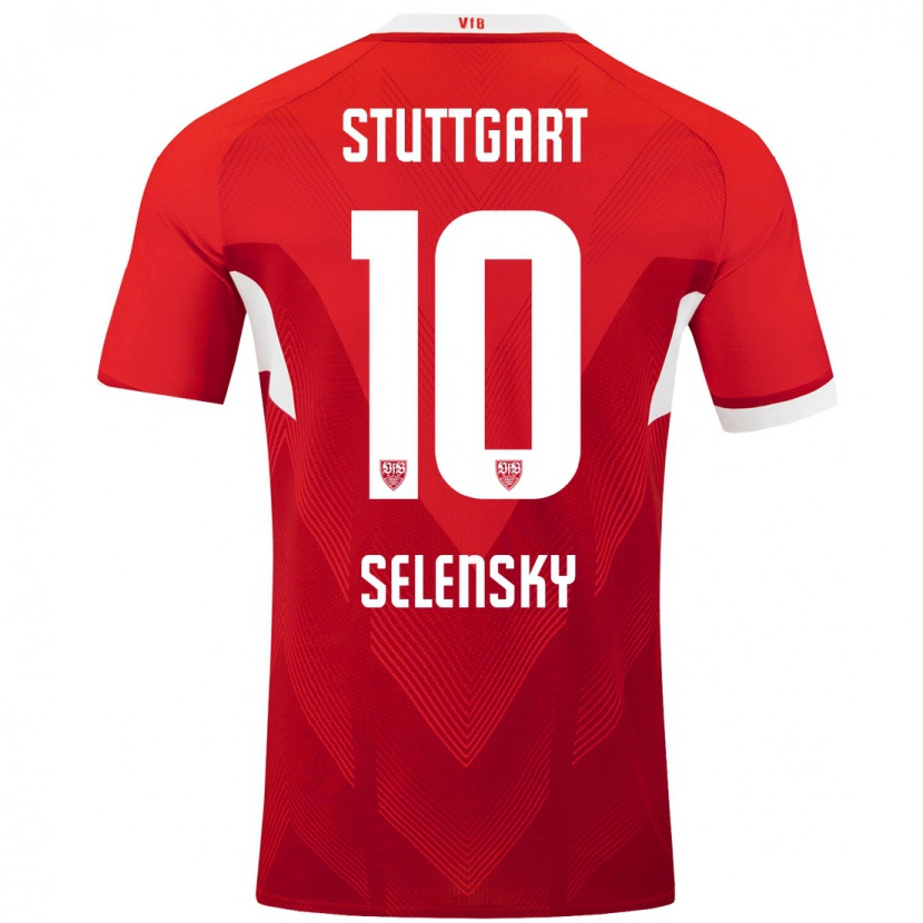 Danxen Kvinder Anja Selensky #10 Rød Hvid Udebane Spillertrøjer 2024/25 Trøje T-Shirt