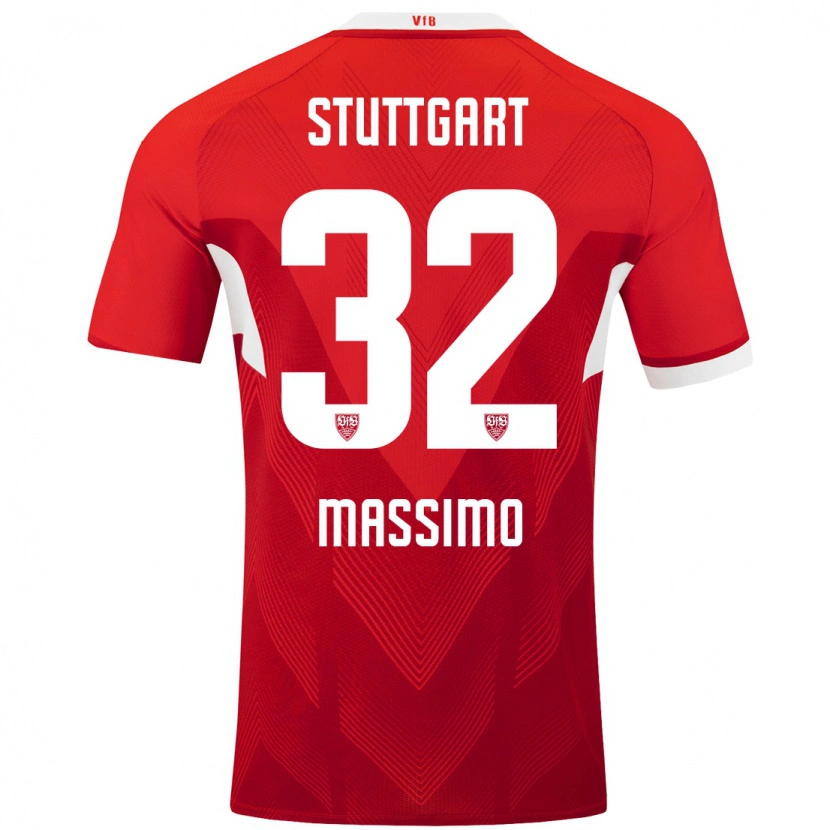 Danxen Kvinder Roberto Massimo #32 Rød Hvid Udebane Spillertrøjer 2024/25 Trøje T-Shirt