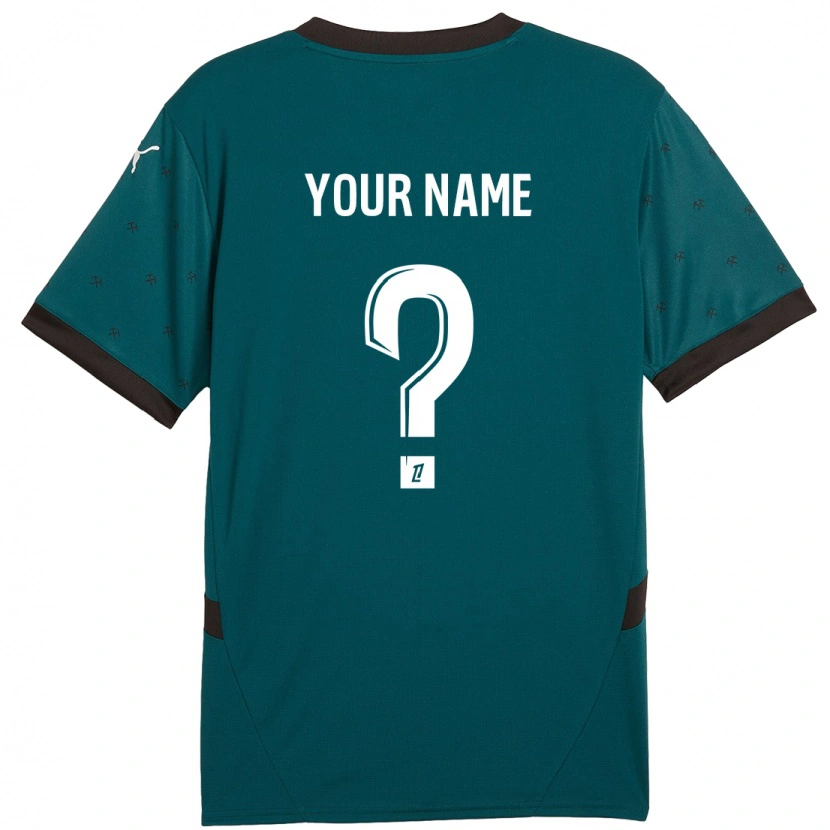 Danxen Kvinder Dit Navn #0 Mørkegrøn Udebane Spillertrøjer 2024/25 Trøje T-Shirt