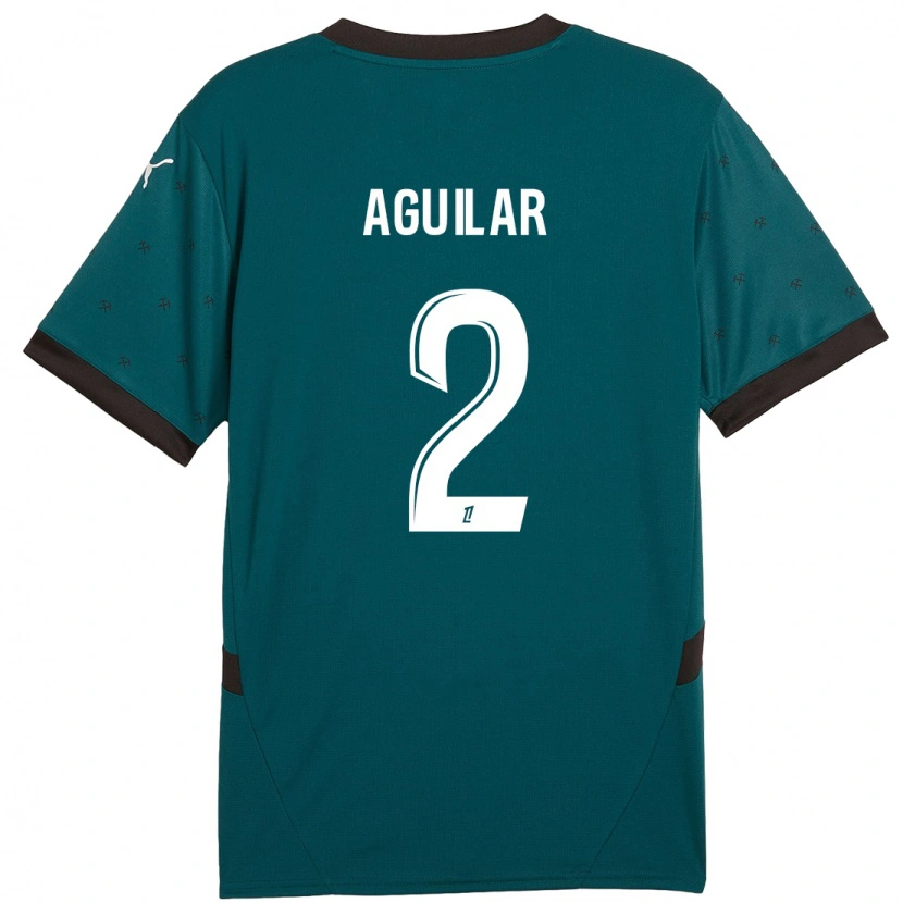 Danxen Kvinder Ruben Aguilar #2 Mørkegrøn Udebane Spillertrøjer 2024/25 Trøje T-Shirt
