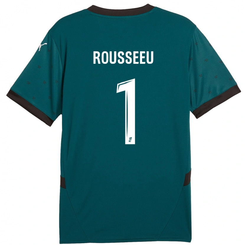 Danxen Kvinder Justine Rousseeu #1 Mørkegrøn Udebane Spillertrøjer 2024/25 Trøje T-Shirt