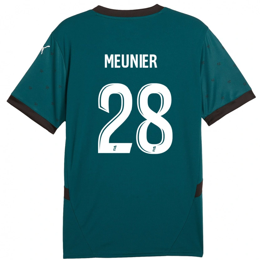 Danxen Kvinder Jennifer Meunier #28 Mørkegrøn Udebane Spillertrøjer 2024/25 Trøje T-Shirt