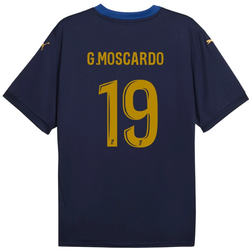 Danxen Kvinder Gabriel Moscardo #19 Marine Guld Udebane Spillertrøjer 2024/25 Trøje T-Shirt