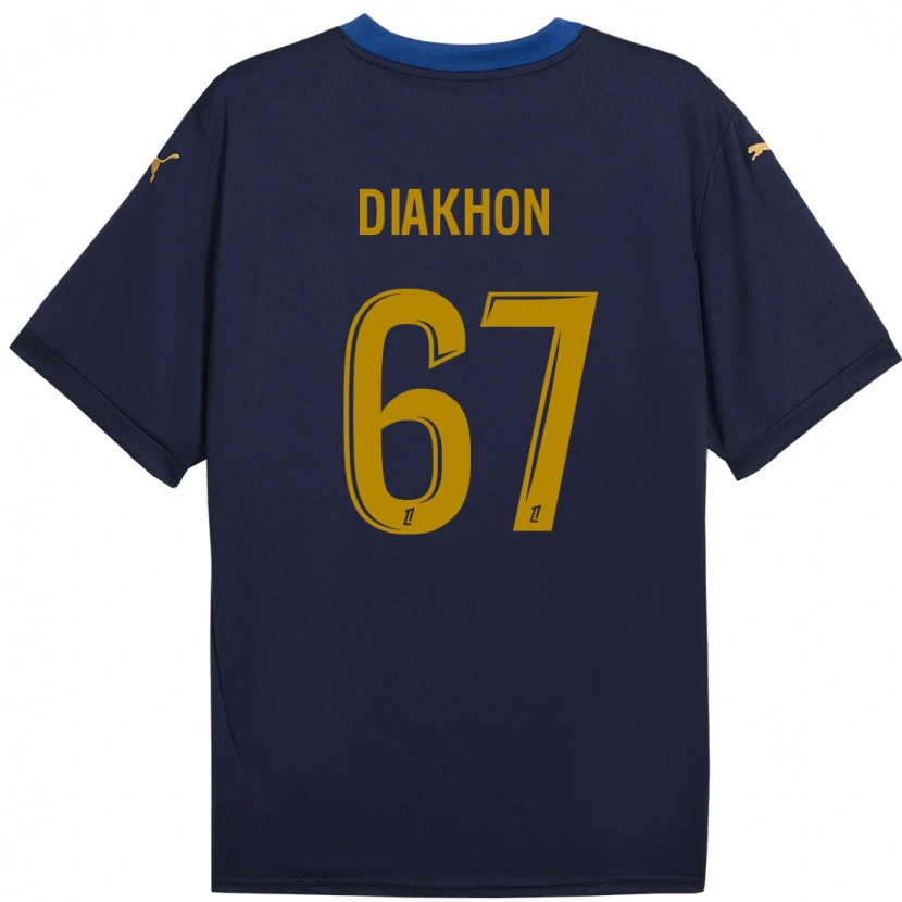 Danxen Kvinder Mamadou Diakhon #67 Marine Guld Udebane Spillertrøjer 2024/25 Trøje T-Shirt
