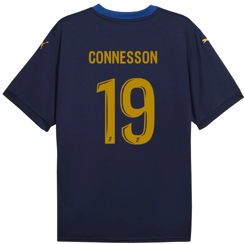 Danxen Kvinder Adèle Connesson #19 Marine Guld Udebane Spillertrøjer 2024/25 Trøje T-Shirt