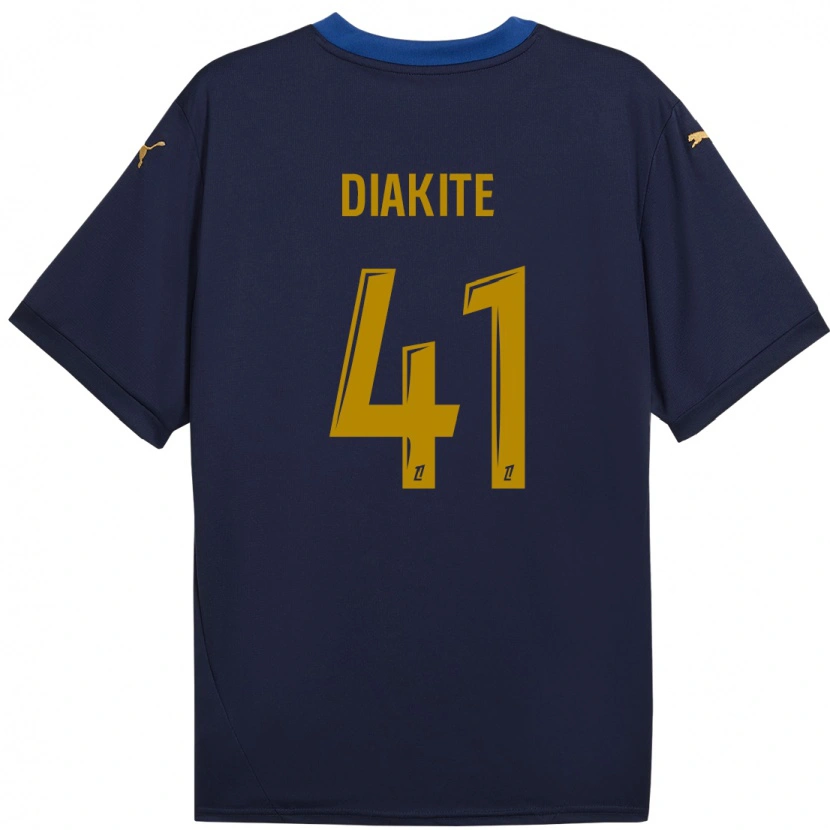 Danxen Kvinder Ibrahim Diakité #41 Marine Guld Udebane Spillertrøjer 2024/25 Trøje T-Shirt