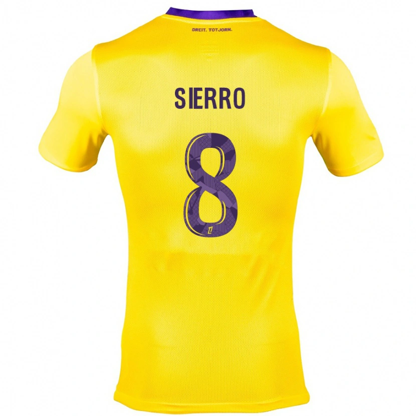 Danxen Kvinder Vincent Sierro #8 Gul Lilla Udebane Spillertrøjer 2024/25 Trøje T-Shirt