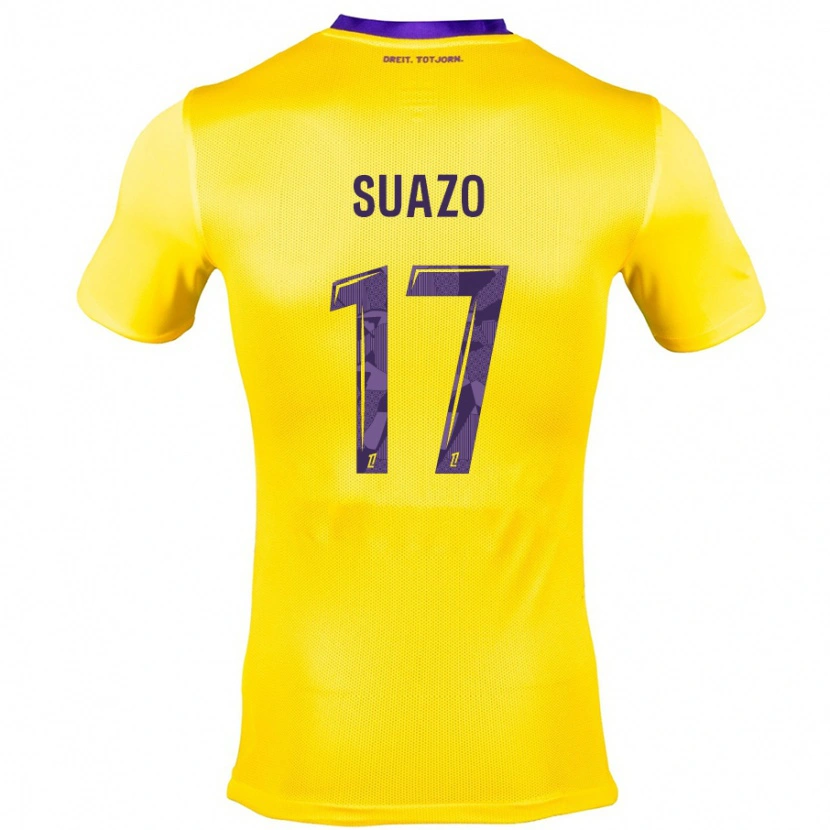 Danxen Kvinder Gabriel Suazo #17 Gul Lilla Udebane Spillertrøjer 2024/25 Trøje T-Shirt