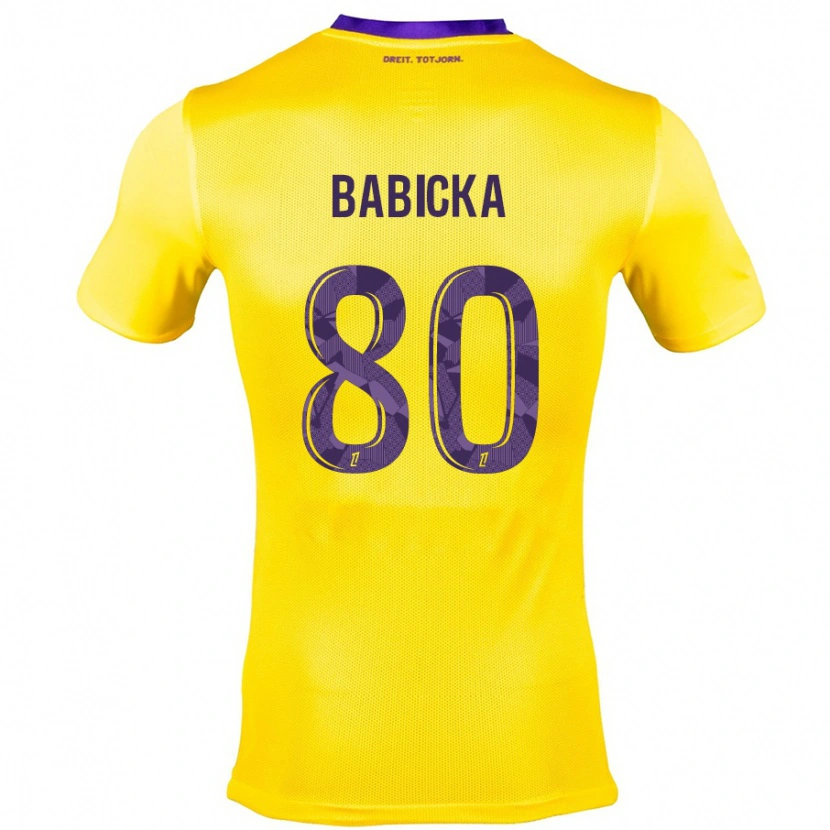 Danxen Kvinder Shavy Babicka #80 Gul Lilla Udebane Spillertrøjer 2024/25 Trøje T-Shirt