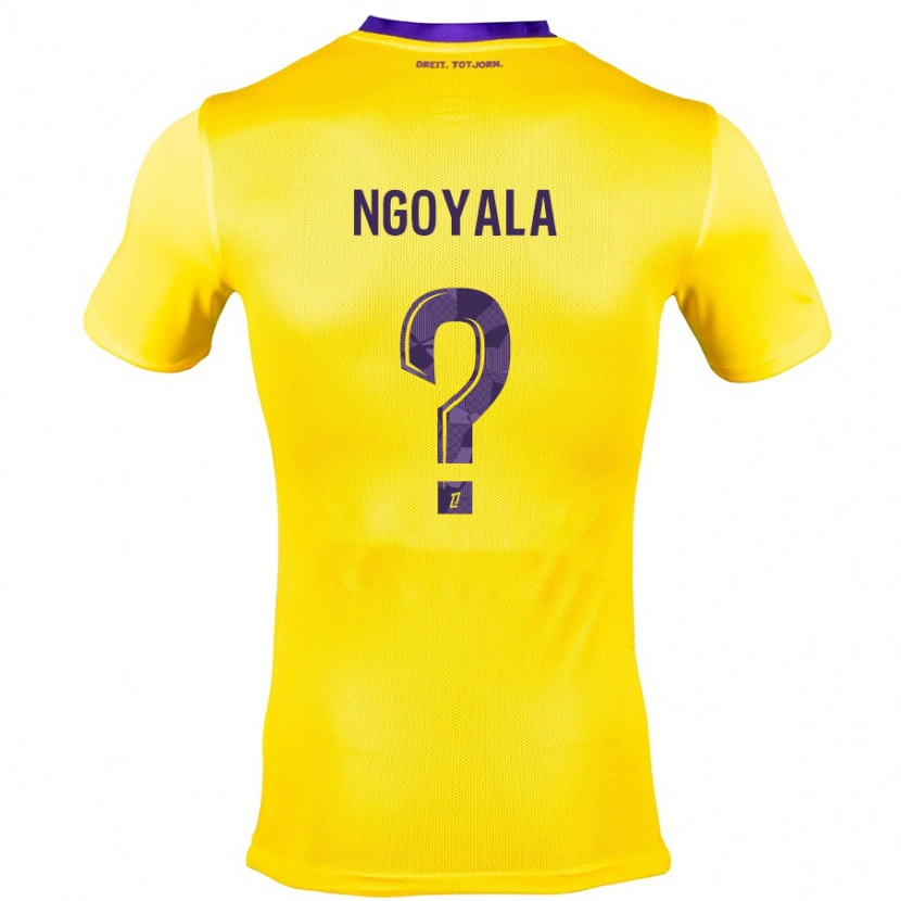 Danxen Kvinder Frédéric Efuele Ngoyala #0 Gul Lilla Udebane Spillertrøjer 2024/25 Trøje T-Shirt