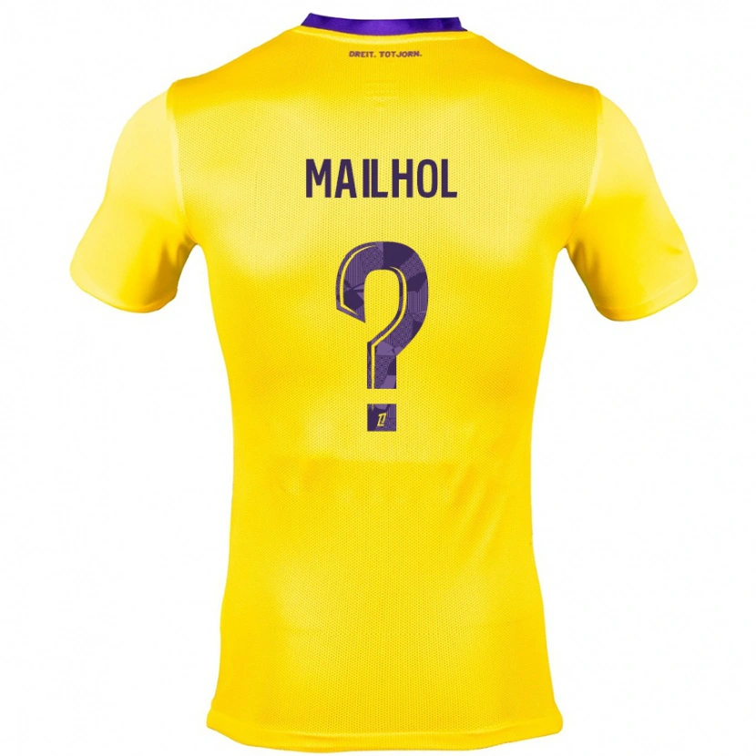 Danxen Kvinder Luca Mailhol #0 Gul Lilla Udebane Spillertrøjer 2024/25 Trøje T-Shirt