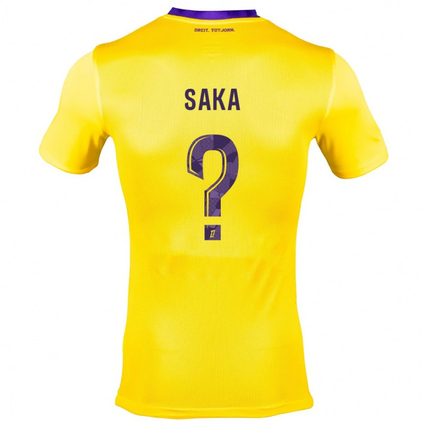 Danxen Kvinder Mathis Saka #0 Gul Lilla Udebane Spillertrøjer 2024/25 Trøje T-Shirt
