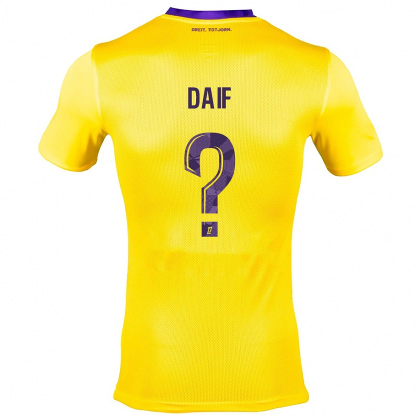 Danxen Kvinder Mouhamed Daif #0 Gul Lilla Udebane Spillertrøjer 2024/25 Trøje T-Shirt