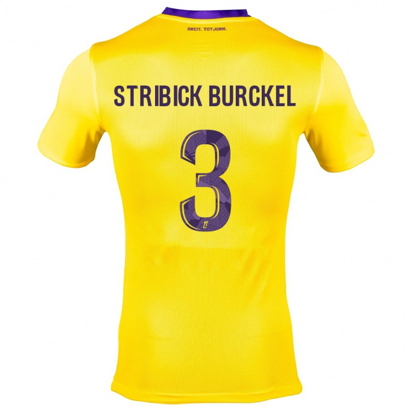 Danxen Kvinder Laetitia Stribick-Burckel #3 Gul Lilla Udebane Spillertrøjer 2024/25 Trøje T-Shirt