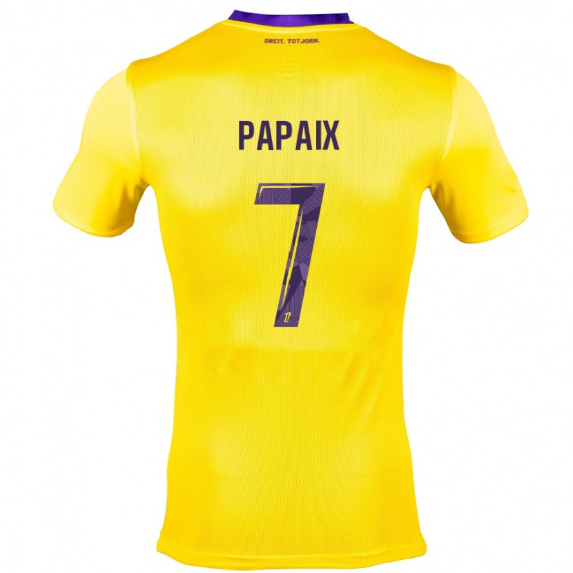 Danxen Kvinder Marie Papaix #7 Gul Lilla Udebane Spillertrøjer 2024/25 Trøje T-Shirt