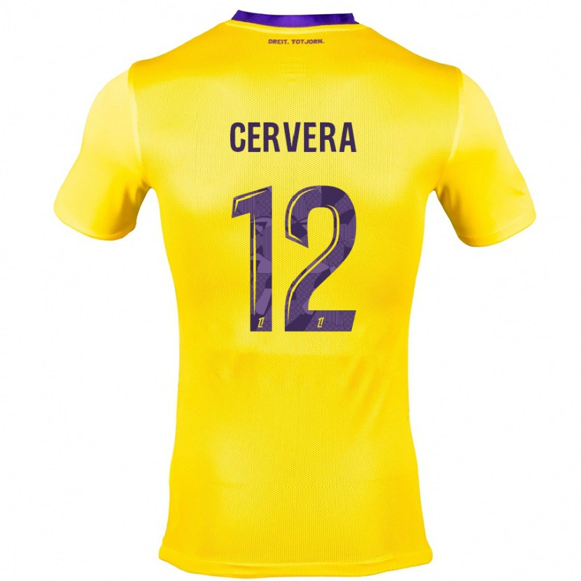 Danxen Kvinder Laurianne Cervera #12 Gul Lilla Udebane Spillertrøjer 2024/25 Trøje T-Shirt