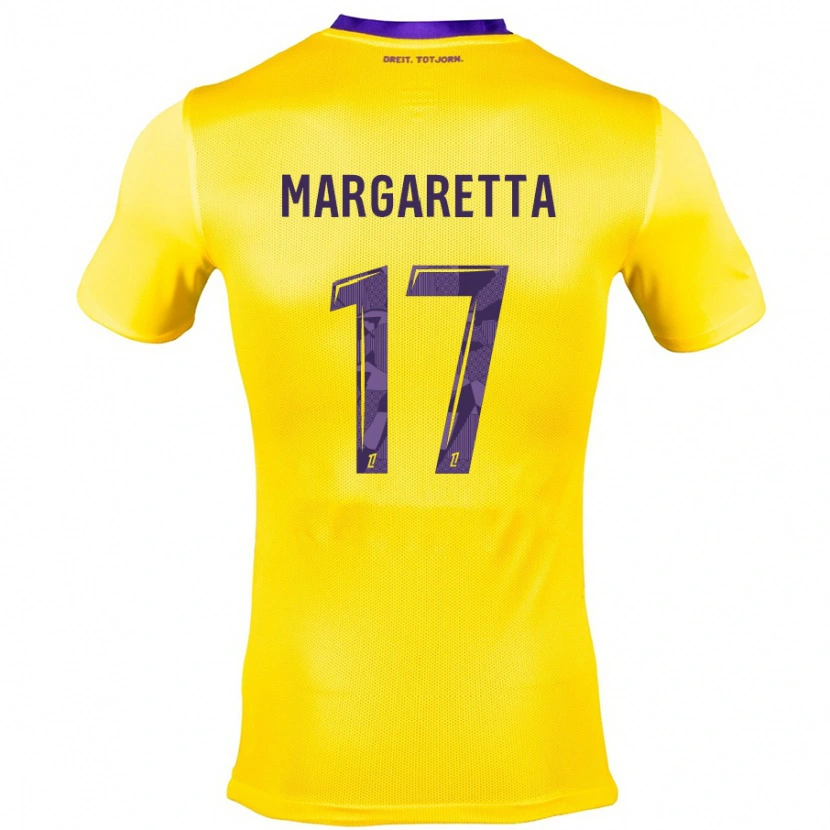 Danxen Kvinder Jessica Margaretta #17 Gul Lilla Udebane Spillertrøjer 2024/25 Trøje T-Shirt