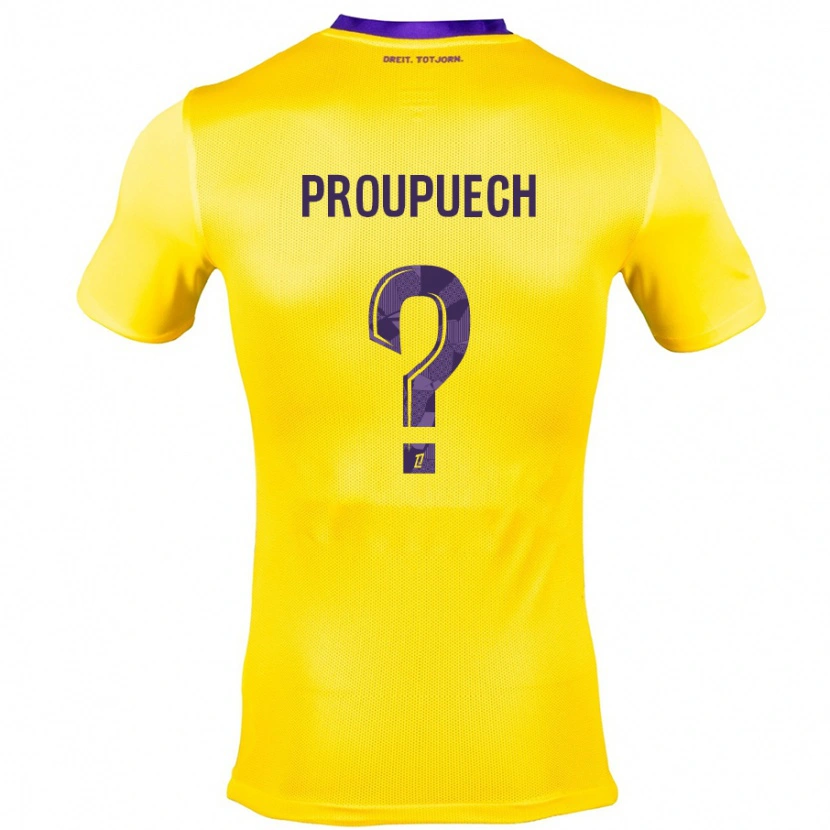 Danxen Kvinder Lucas Proupuech #0 Gul Lilla Udebane Spillertrøjer 2024/25 Trøje T-Shirt