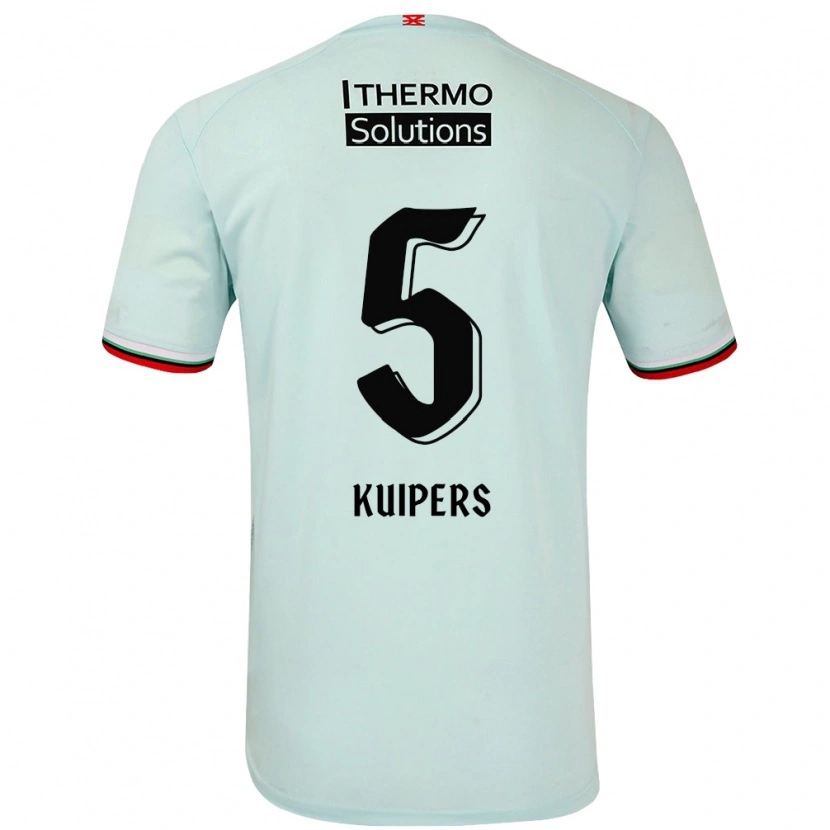 Danxen Kvinder Bas Kuipers #5 Lysegrøn Udebane Spillertrøjer 2024/25 Trøje T-Shirt