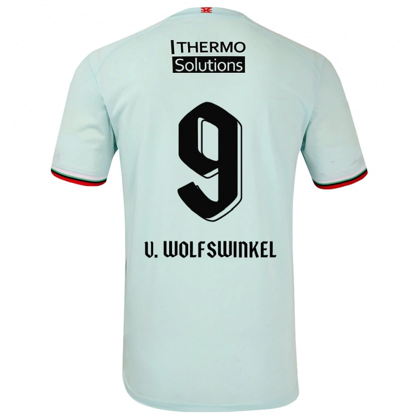 Danxen Kvinder Ricky Van Wolfswinkel #9 Lysegrøn Udebane Spillertrøjer 2024/25 Trøje T-Shirt