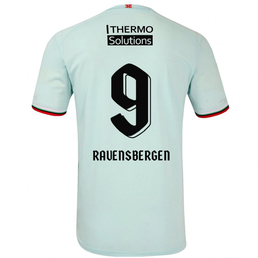 Danxen Kvinder Jaimy Ravensbergen #9 Lysegrøn Udebane Spillertrøjer 2024/25 Trøje T-Shirt