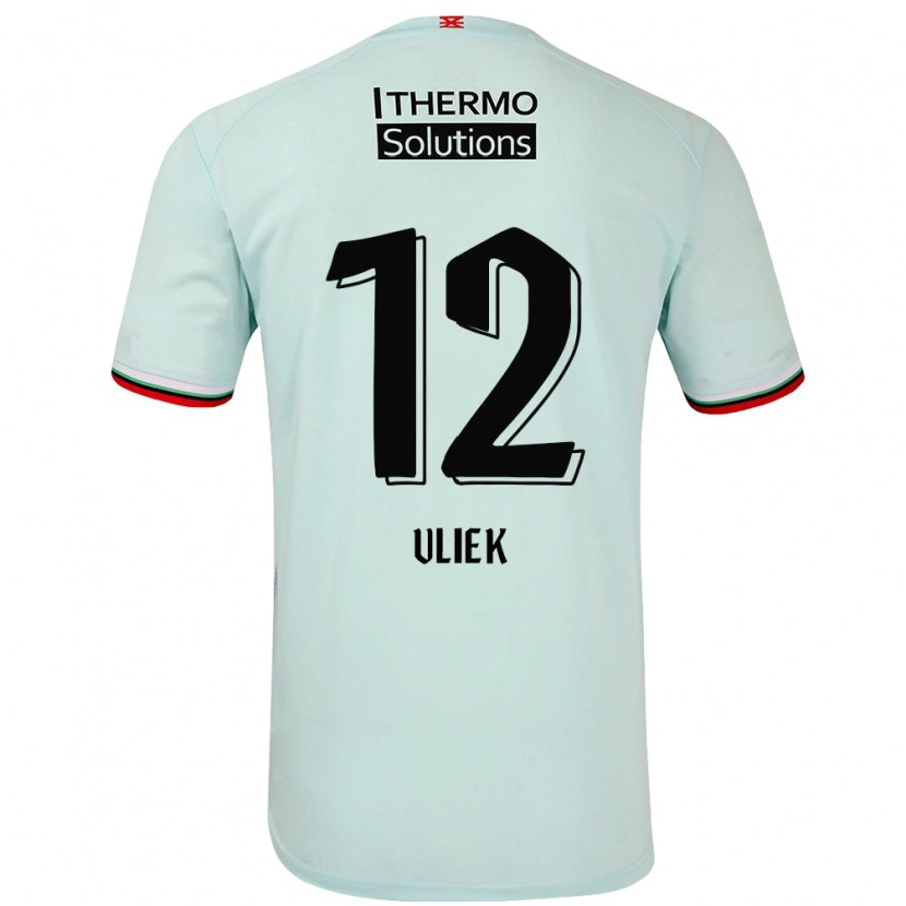 Danxen Kvinder Leonie Vliek #12 Lysegrøn Udebane Spillertrøjer 2024/25 Trøje T-Shirt