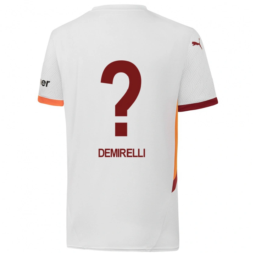 Danxen Kvinder Ahmet Demirelli #0 Hvid Gul Rød Udebane Spillertrøjer 2024/25 Trøje T-Shirt