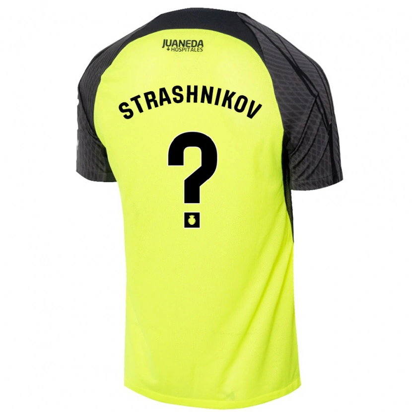 Danxen Kvinder Nikolay Strashnikov #0 Fluorescerende Grøn Sort Udebane Spillertrøjer 2024/25 Trøje T-Shirt