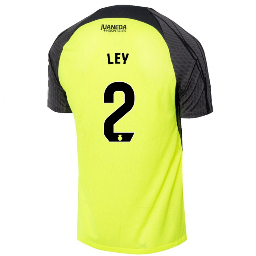 Danxen Kvinder Yuzún Ley #2 Fluorescerende Grøn Sort Udebane Spillertrøjer 2024/25 Trøje T-Shirt