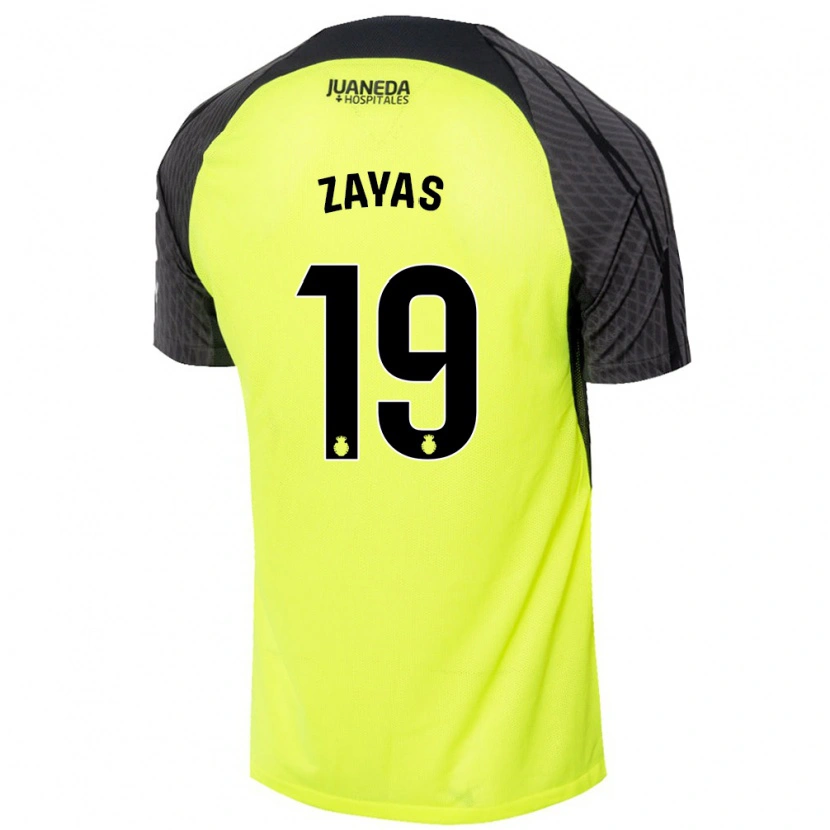 Danxen Kvinder Yosmel Zayas #19 Fluorescerende Grøn Sort Udebane Spillertrøjer 2024/25 Trøje T-Shirt