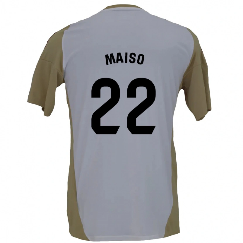 Danxen Kvinder Álvaro Maiso #22 Brun Hvid Udebane Spillertrøjer 2024/25 Trøje T-Shirt