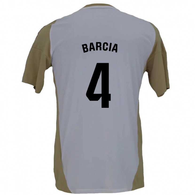 Danxen Kvinder Sergio Barcia #4 Brun Hvid Udebane Spillertrøjer 2024/25 Trøje T-Shirt