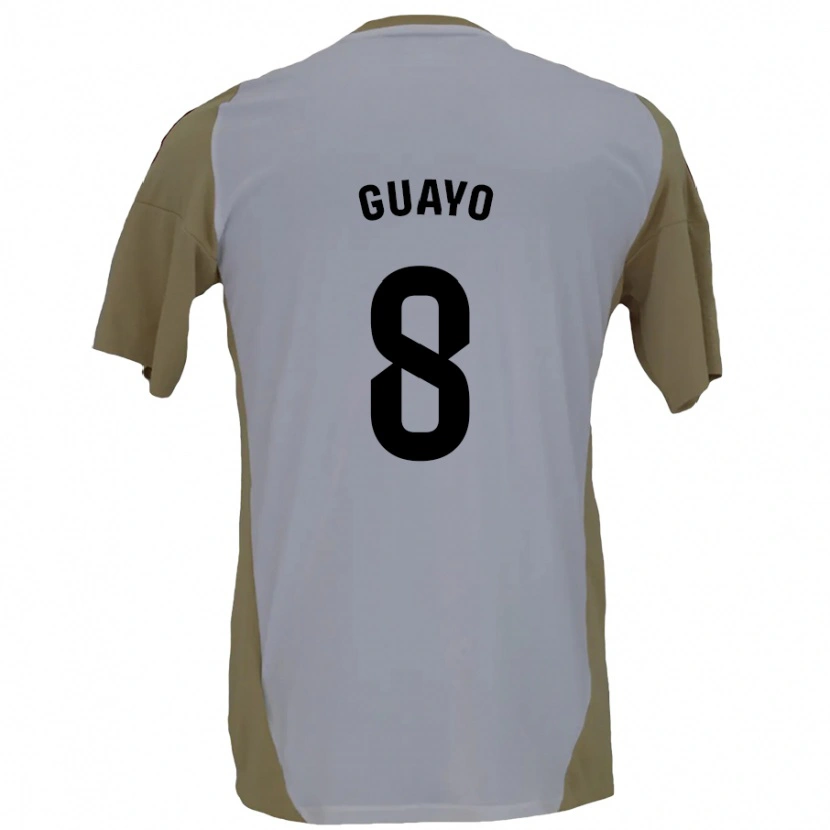 Danxen Kvinder Guayo #8 Brun Hvid Udebane Spillertrøjer 2024/25 Trøje T-Shirt