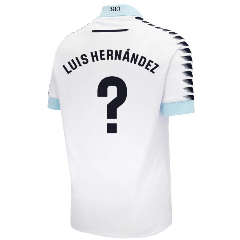 Danxen Kvinder Luis Hernández #0 Hvid Blå Udebane Spillertrøjer 2024/25 Trøje T-Shirt