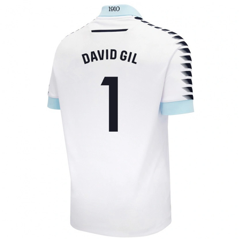 Danxen Kvinder David Gil #1 Hvid Blå Udebane Spillertrøjer 2024/25 Trøje T-Shirt