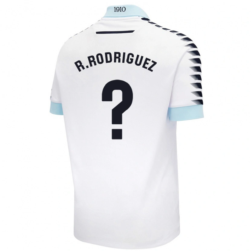 Danxen Kvinder Ramón Rodríguez #0 Hvid Blå Udebane Spillertrøjer 2024/25 Trøje T-Shirt