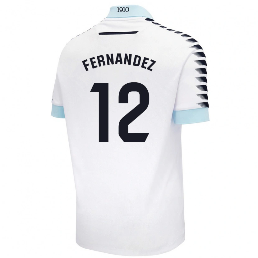 Danxen Kvinder Sandra Fernández León #12 Hvid Blå Udebane Spillertrøjer 2024/25 Trøje T-Shirt