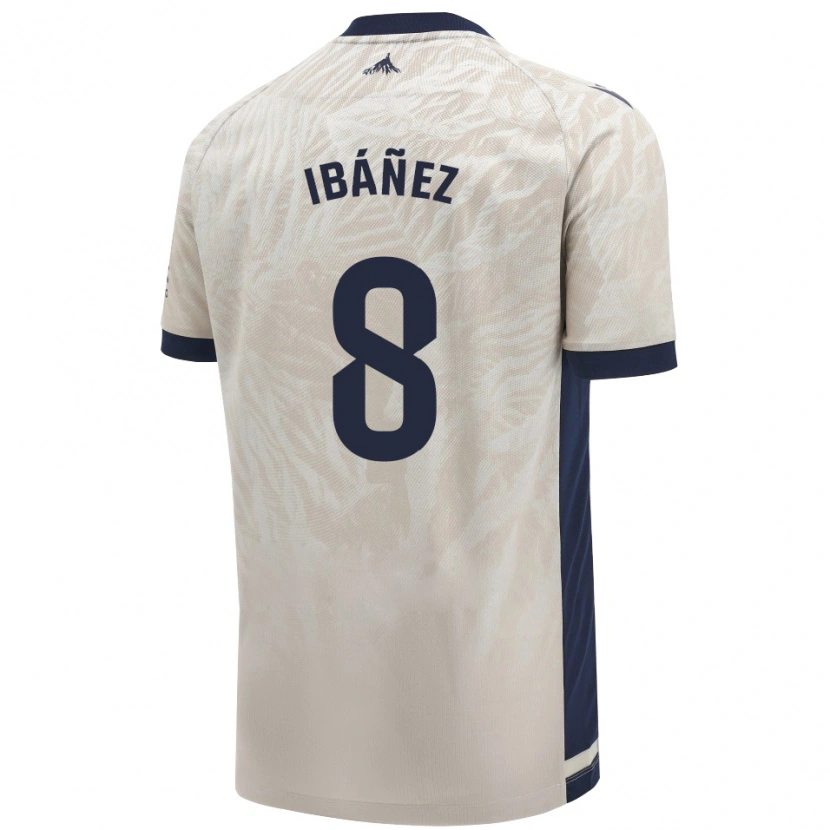 Danxen Kvinder Pablo Ibáñez #8 Lysegrå Udebane Spillertrøjer 2024/25 Trøje T-Shirt