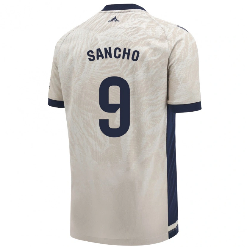 Danxen Kvinder Dani Sancho #9 Lysegrå Udebane Spillertrøjer 2024/25 Trøje T-Shirt