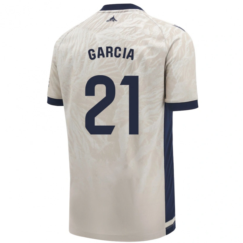 Danxen Kvinder Jon García #21 Lysegrå Udebane Spillertrøjer 2024/25 Trøje T-Shirt