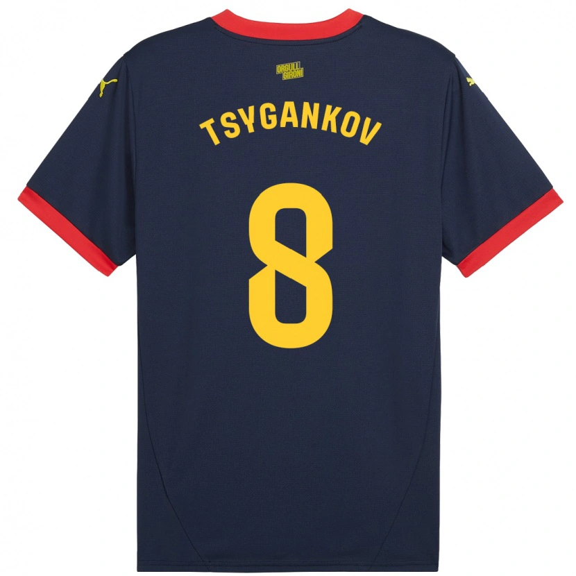 Danxen Kvinder Viktor Tsygankov #8 Marine Rød Udebane Spillertrøjer 2024/25 Trøje T-Shirt