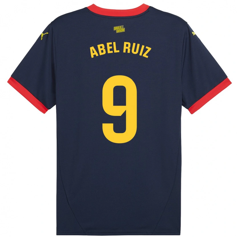 Danxen Kvinder Abel Ruiz #9 Marine Rød Udebane Spillertrøjer 2024/25 Trøje T-Shirt