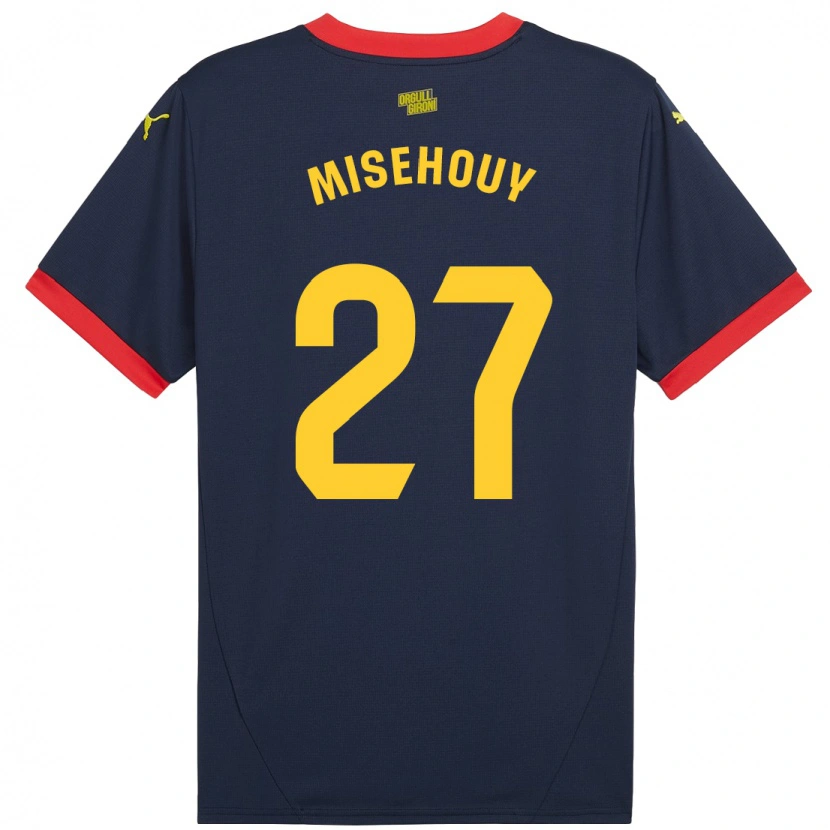 Danxen Kvinder Gabriel Misehouy #27 Marine Rød Udebane Spillertrøjer 2024/25 Trøje T-Shirt