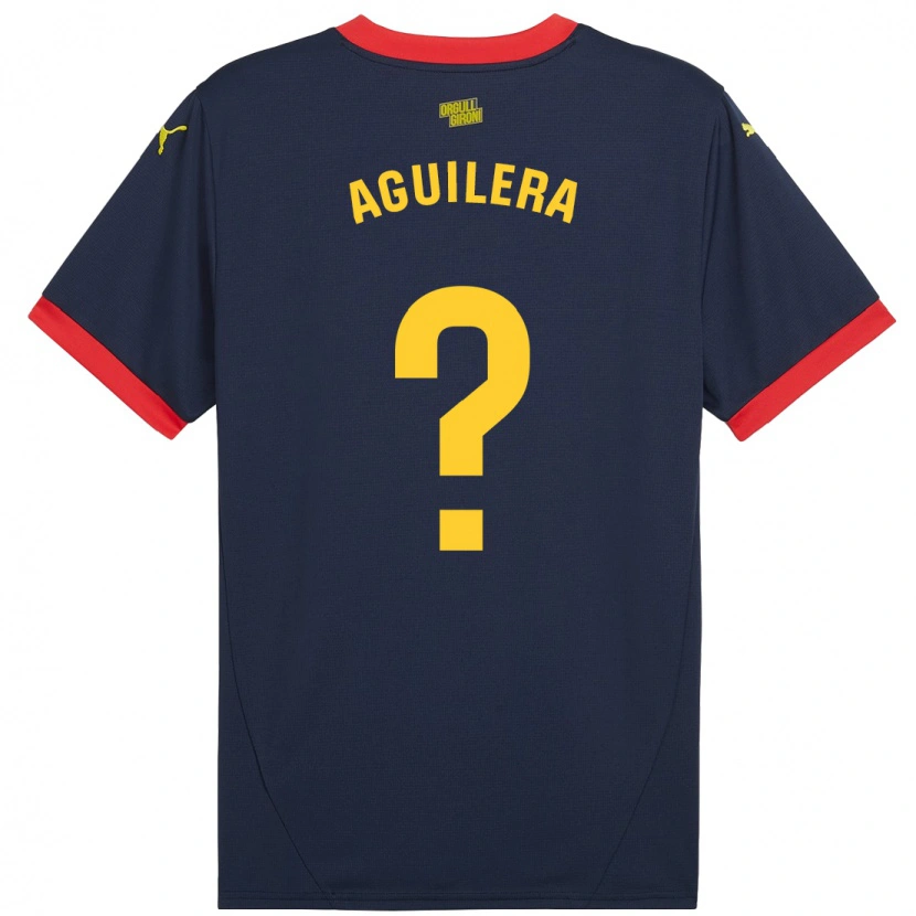 Danxen Kvinder Oriol Aguilera #0 Marine Rød Udebane Spillertrøjer 2024/25 Trøje T-Shirt