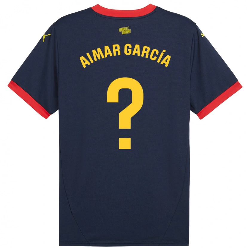 Danxen Kvinder Aimar García #0 Marine Rød Udebane Spillertrøjer 2024/25 Trøje T-Shirt